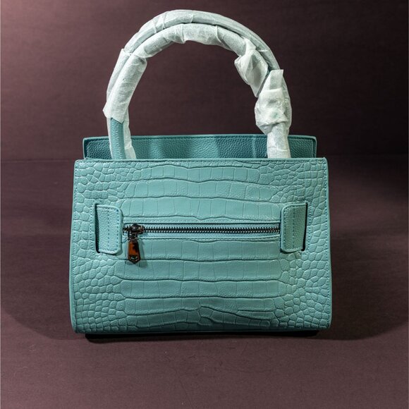 Verano Hill Sky Blue Croc-Embossed Handbag NWOT - Picture 3 of 5